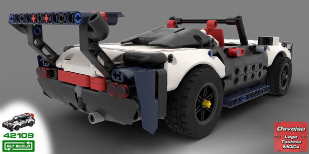 Lego Technic 42109 Racing Cabriolet MOC - Premium Building Instructions