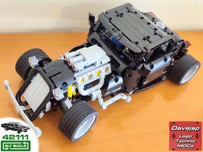 Lego Technic 42111 Hot Rod MOC - Premium Building Instructions