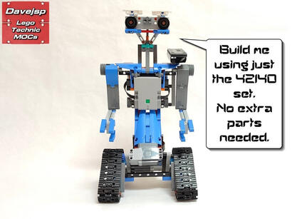 Lego Technic 42140 Johnny 5 robot MOC - Premium Building Instructions