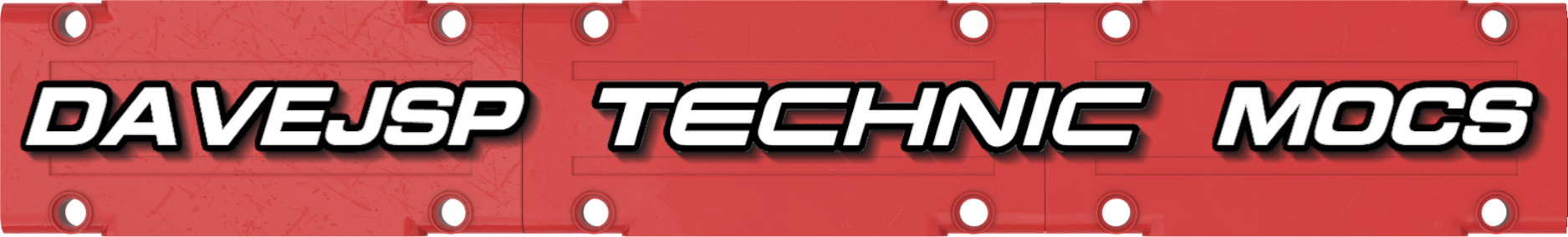 several Lego Technic panel pieces positioned as the logo