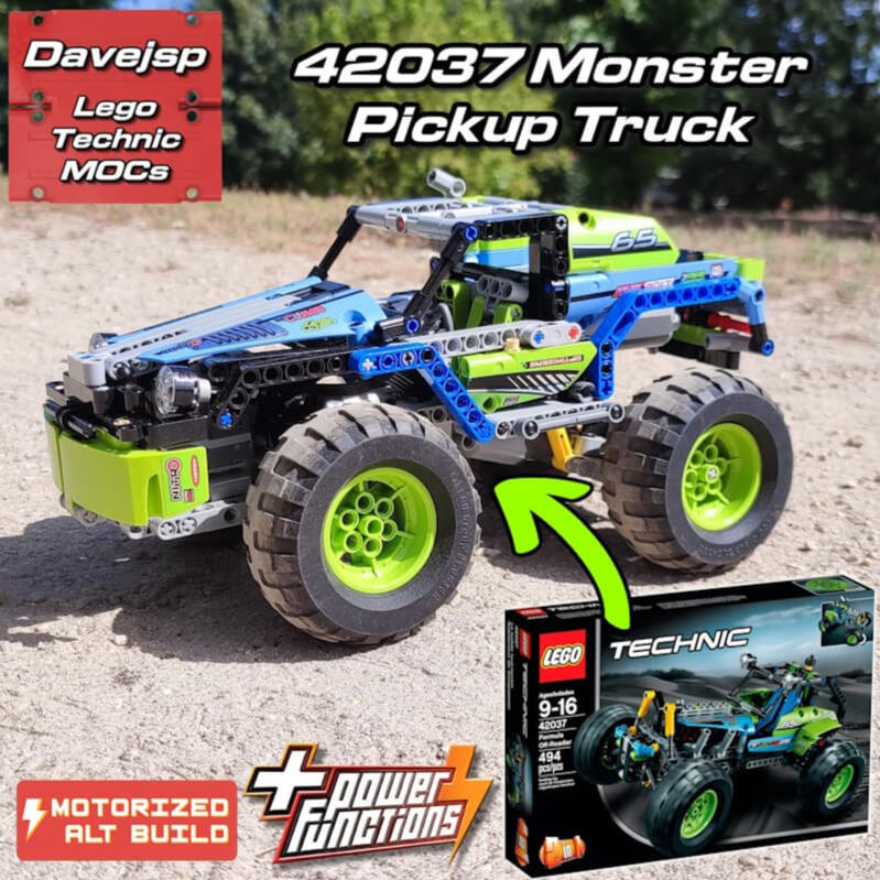 Lego Technic 42037 RC Monster Pickup Truck MOC - Premium Building Instructions
