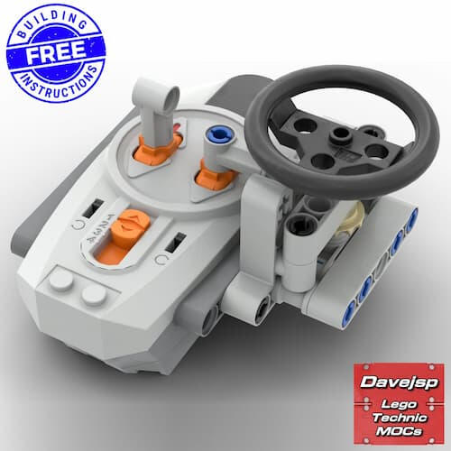 Lego Technic Power Functions IR remote steering MOD - FREE building instructions