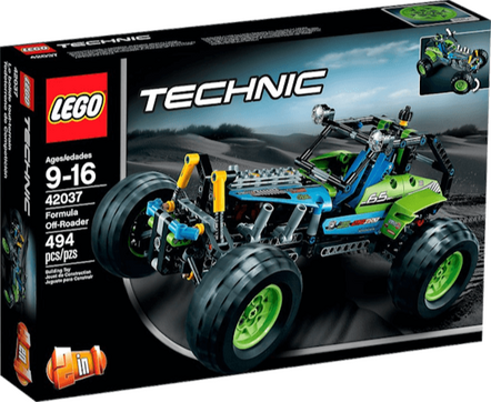 Lego Technic 42037 Formula Off-Roader Lego Technic 42037 Formula Off-Roader was released in 2015 featuring 494 pieces.