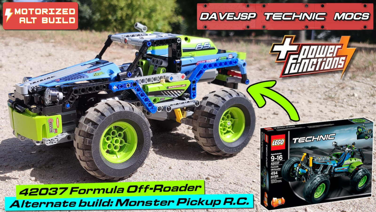 Lego Technic 42037 RC Monster Pickup Truck MOC - Premium Building Instructions