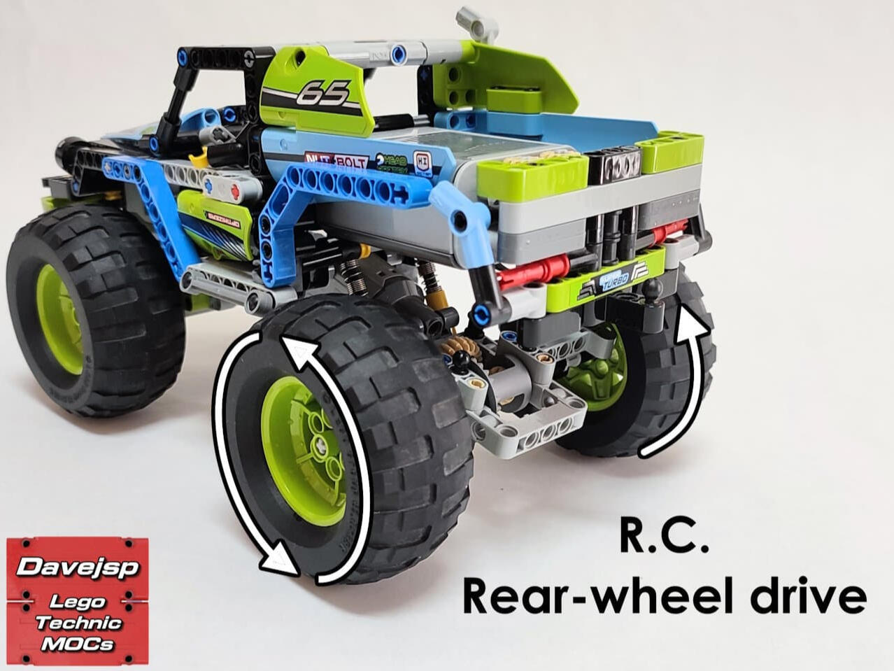 Lego Technic 42037 RC Monster Pickup Truck MOC - Premium Building Instructions
