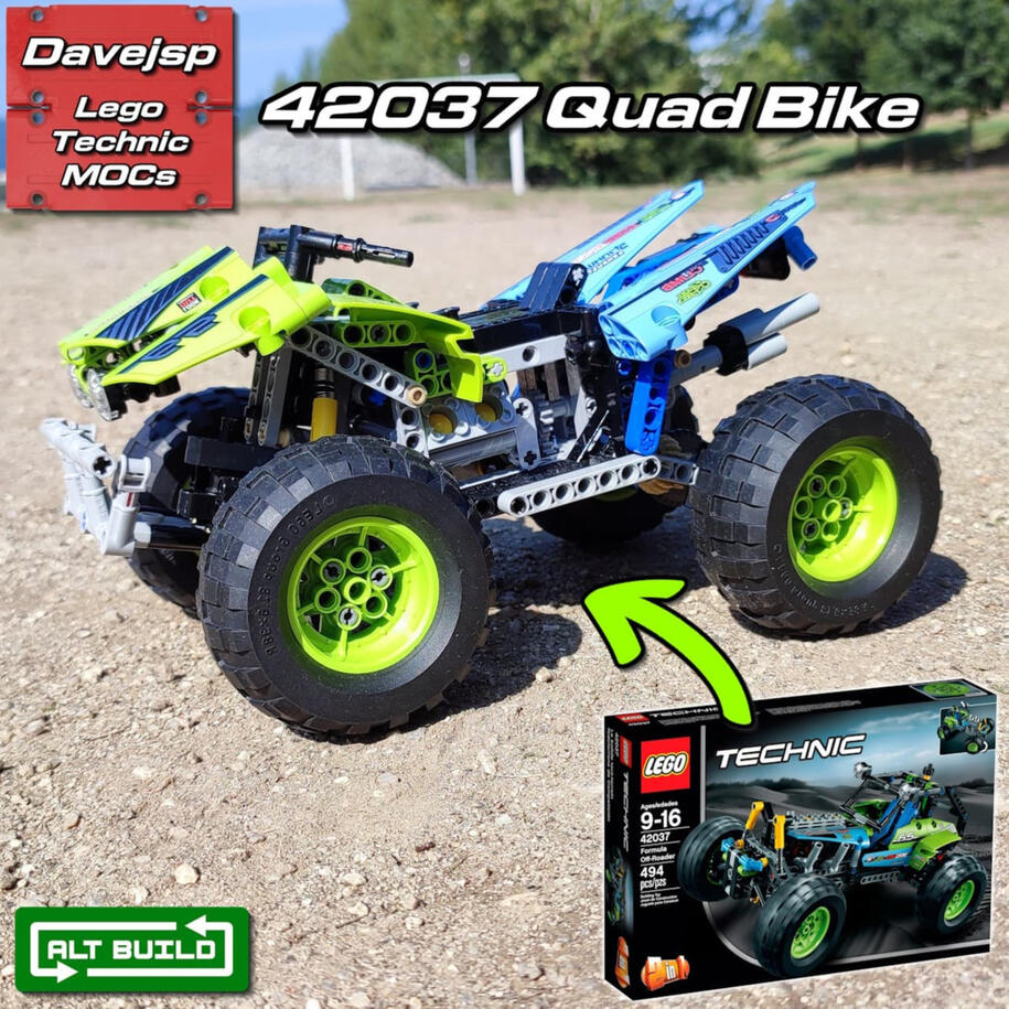 Lego Technic 42037 Quad Bike MOC - Premium Building Instructions