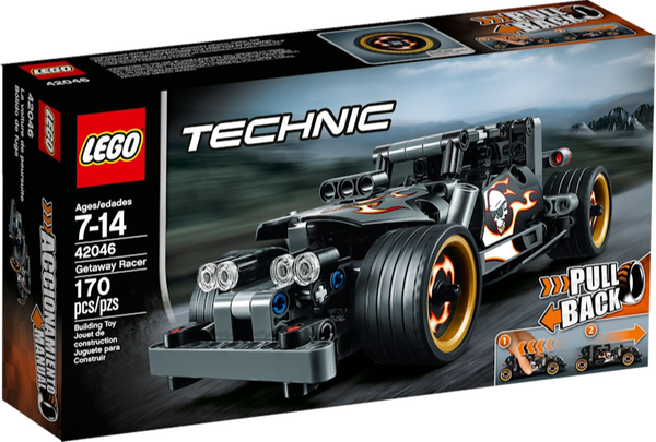 Lego Technic 42046 Getaway Racer was released in 2015 featuring 170 pieces.
