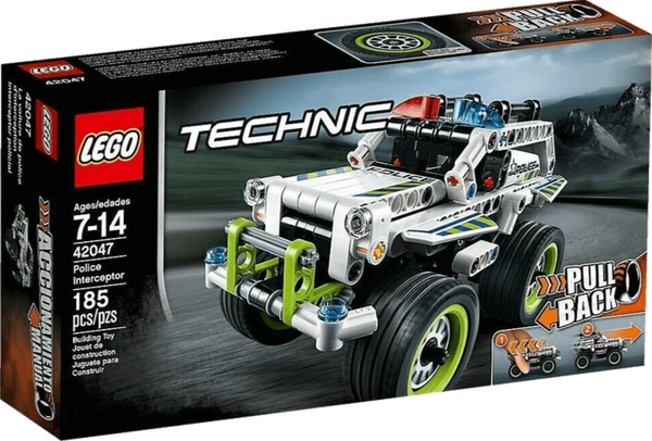 Lego Technic 42047 Police Interceptor was released in 2015 featuring 185 pieces.