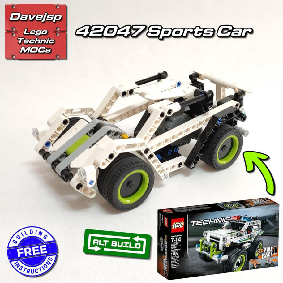 Lego Technic 42047 Sports Car MOC - Free Building Instructions