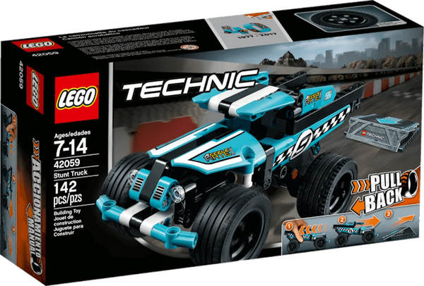 LEGO Technic set 42059 Stunt Truck was released in 2016 featuring 142 pieces.