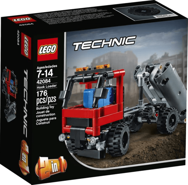 LEGO Technic set 42084 Hook Loader was released in 2017 featuring 176 pieces.