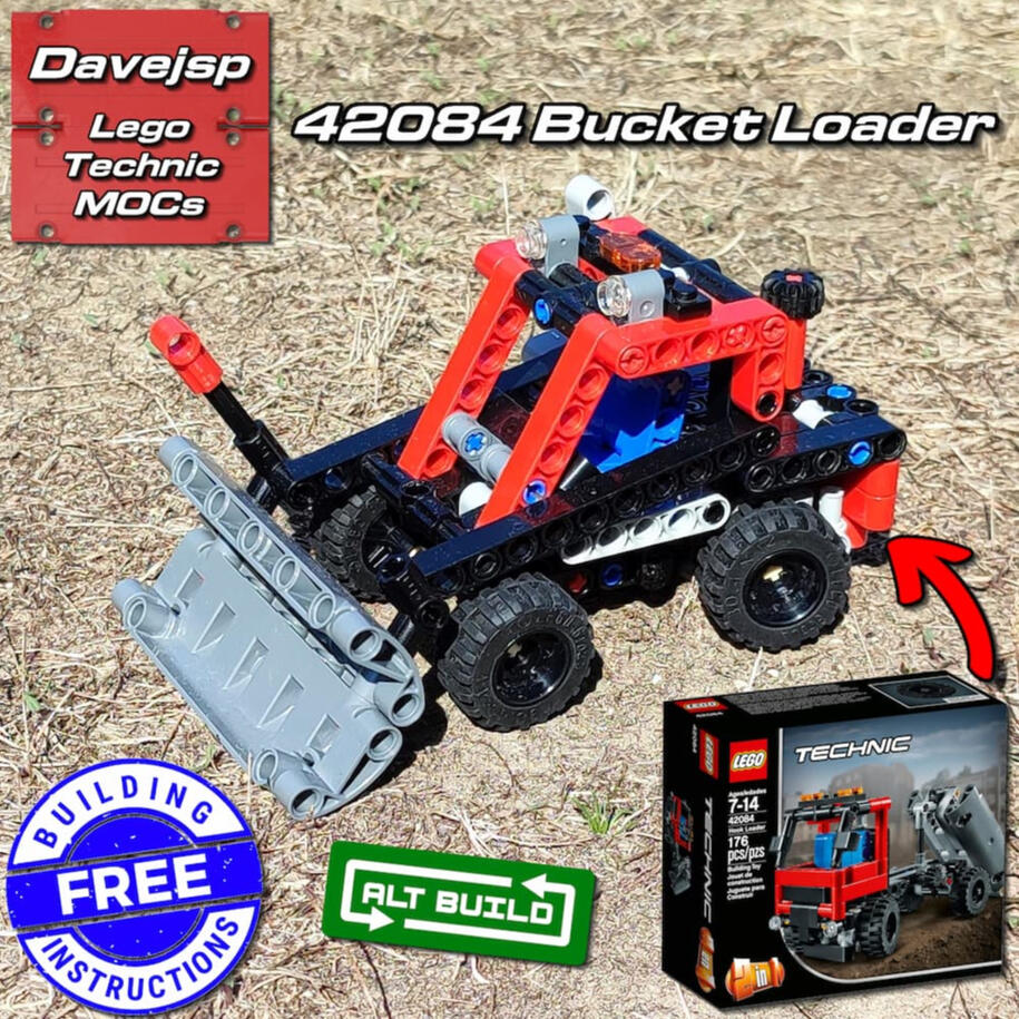 Lego Technic 42084 Bucket Loader MOC - Free Building Instructions