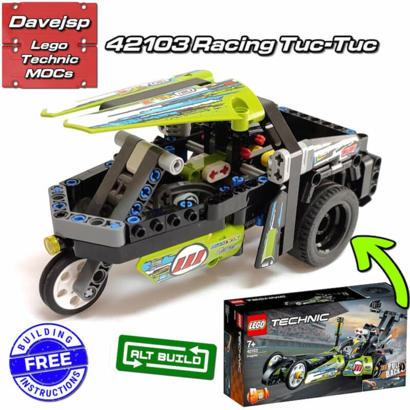 Lego Technic 42103 Racing Tuc-Tuc MOC - Free Building Instructions