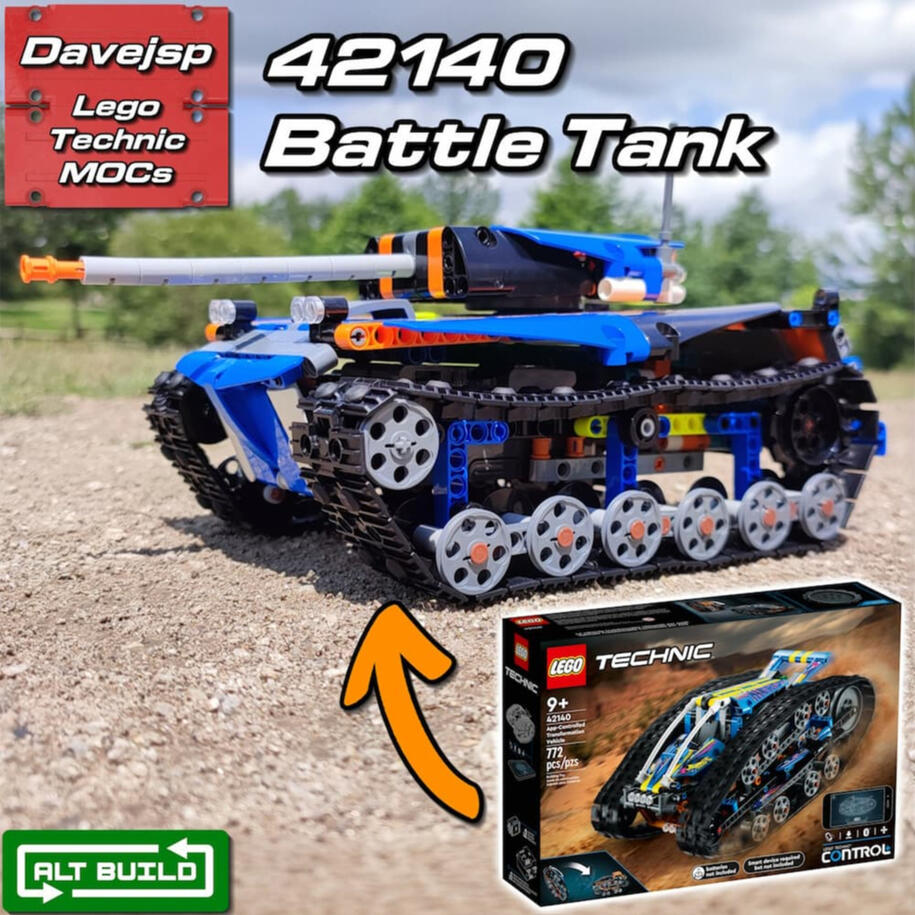 Lego Technic 42140 Battle Tank MOC - Premium Building Instructions
