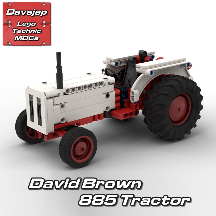 Lego Technic David Brown 885 Tractor MOC - Digital Building Instructions