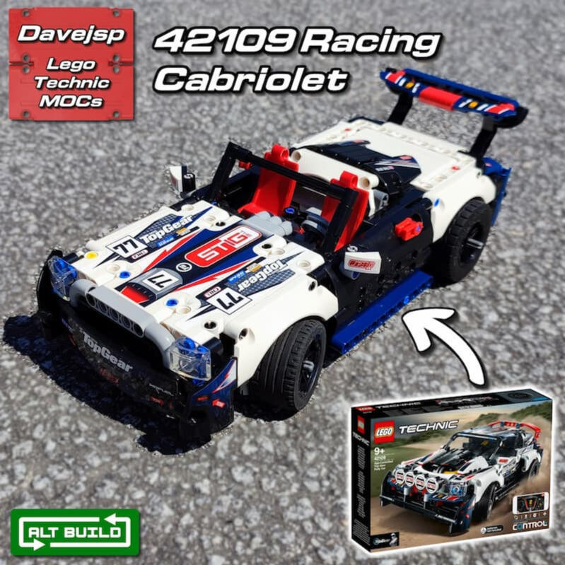 Lego Technic 42109 Racing Cabriolet MOC - Premium Building Instructions