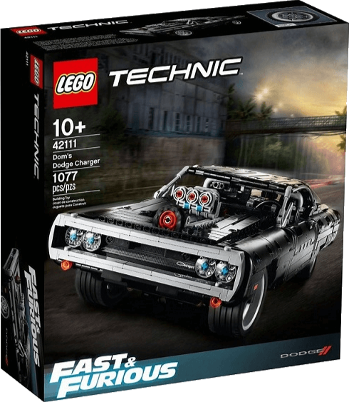 Lego Technic 42111 Dom's Dodge Charger LEGO Technic set 42111 Dom's Dodge Charger was released in 2020 featuring 1077 pieces.