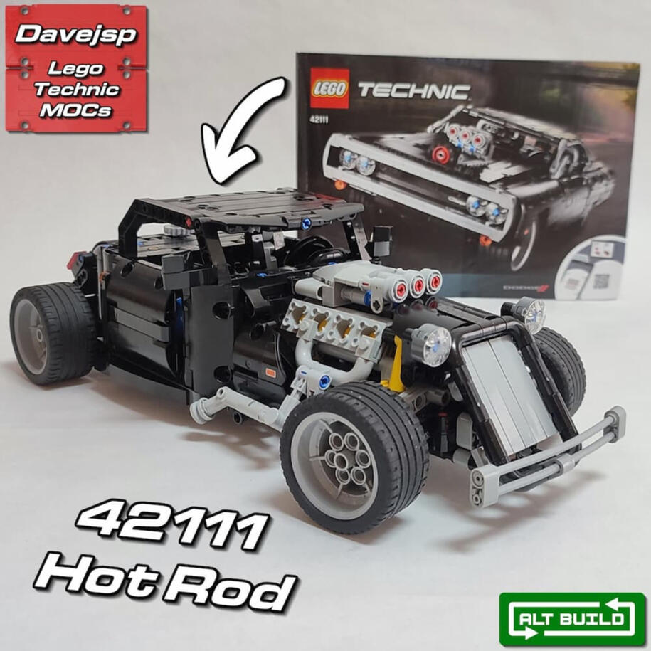 Lego Technic 42111 Hot Rod MOC - Premium Building Instructions