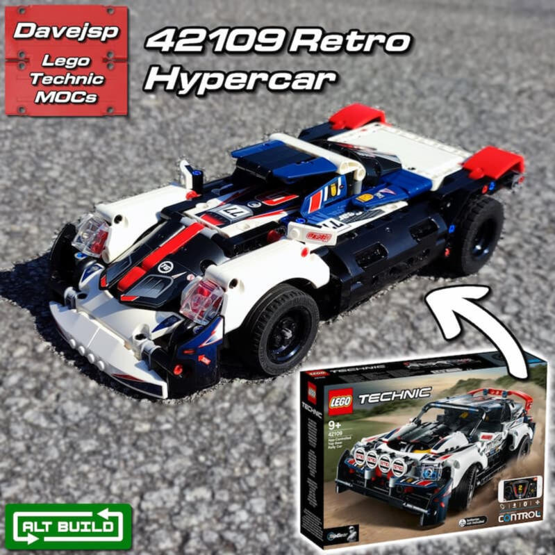 Lego Technic 42109 Retro Hypercar MOC - Premium Building Instructions