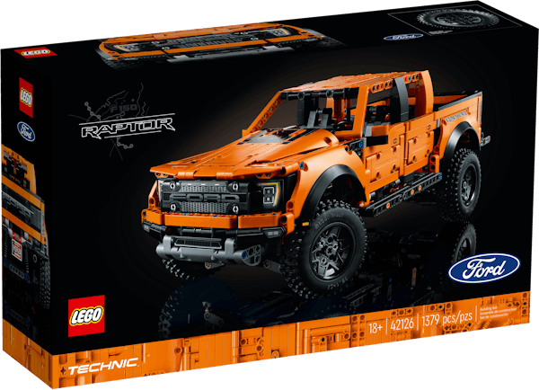 Lego Technic 42126 Ford F-150 Raptor was released in 2021 featuring 1379 pieces.