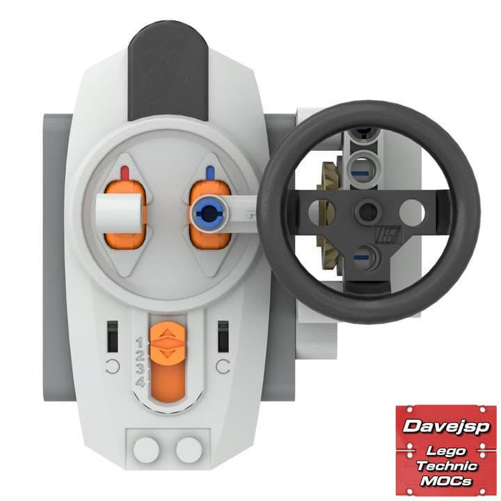 Lego Technic Power Functions IR remote steering MOD - FREE building instructions