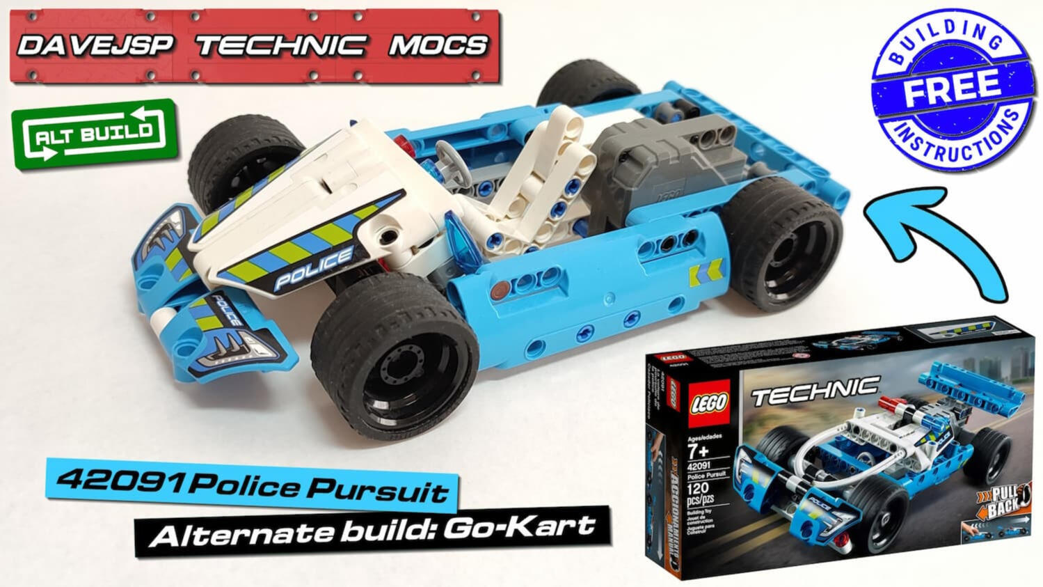 Lego Technic 42091 Go-Kart MOC - FREE Building Instructions