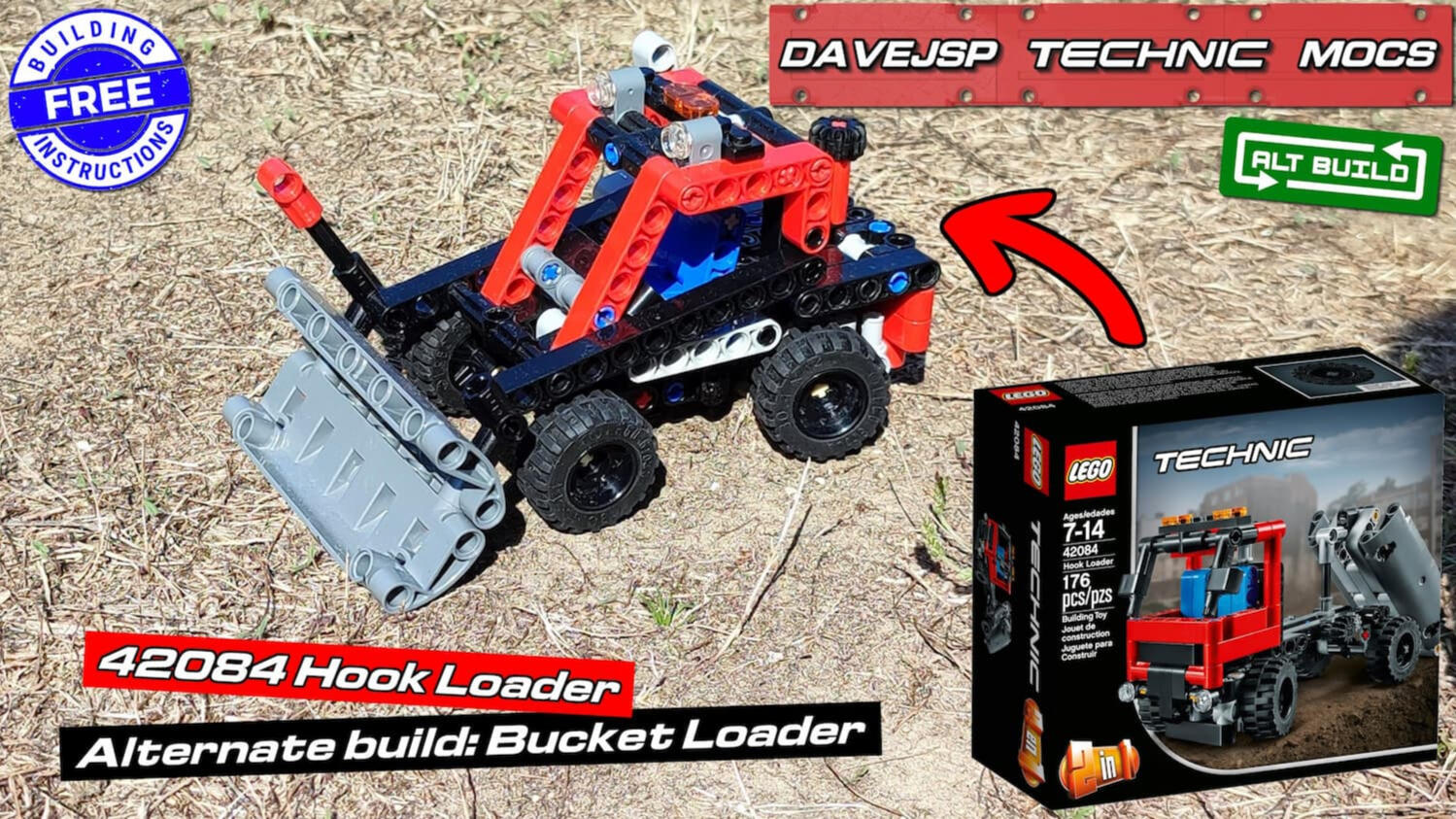 Lego Technic 42084 Bucket Loader MOC - FREE Building Instructions