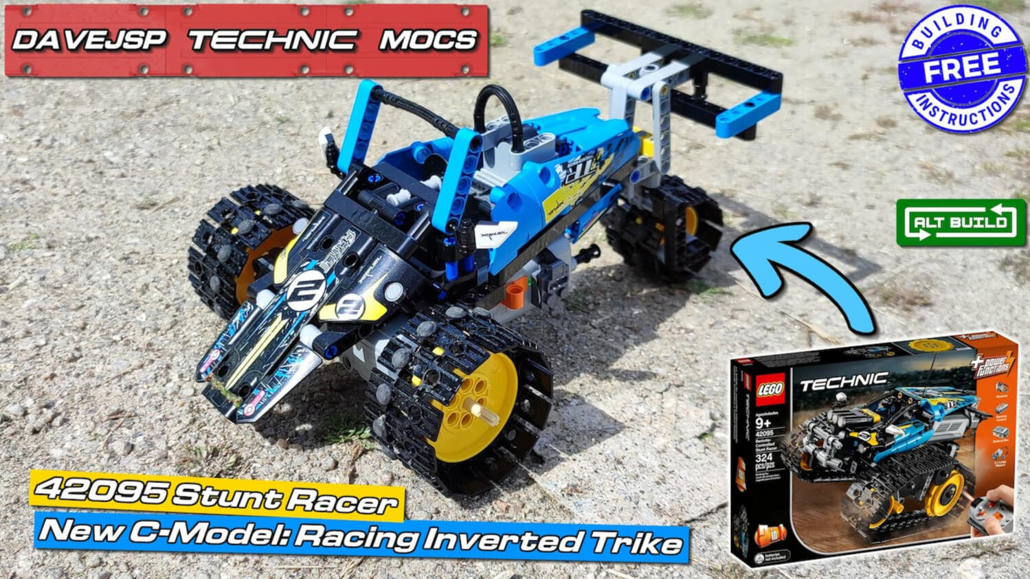 Lego Technic 42095 Racing Inverted Trike MOC - FREE Building Instructions