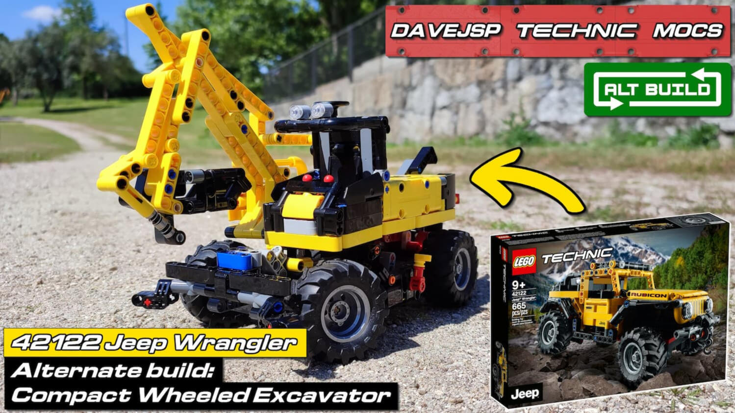 Lego Technic 42122 Compact Wheeled Excavator MOC - Premium Building Instructions