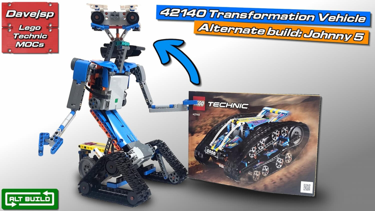 Lego Technic 42140 Johnny 5 robot MOC - Premium Building Instructions