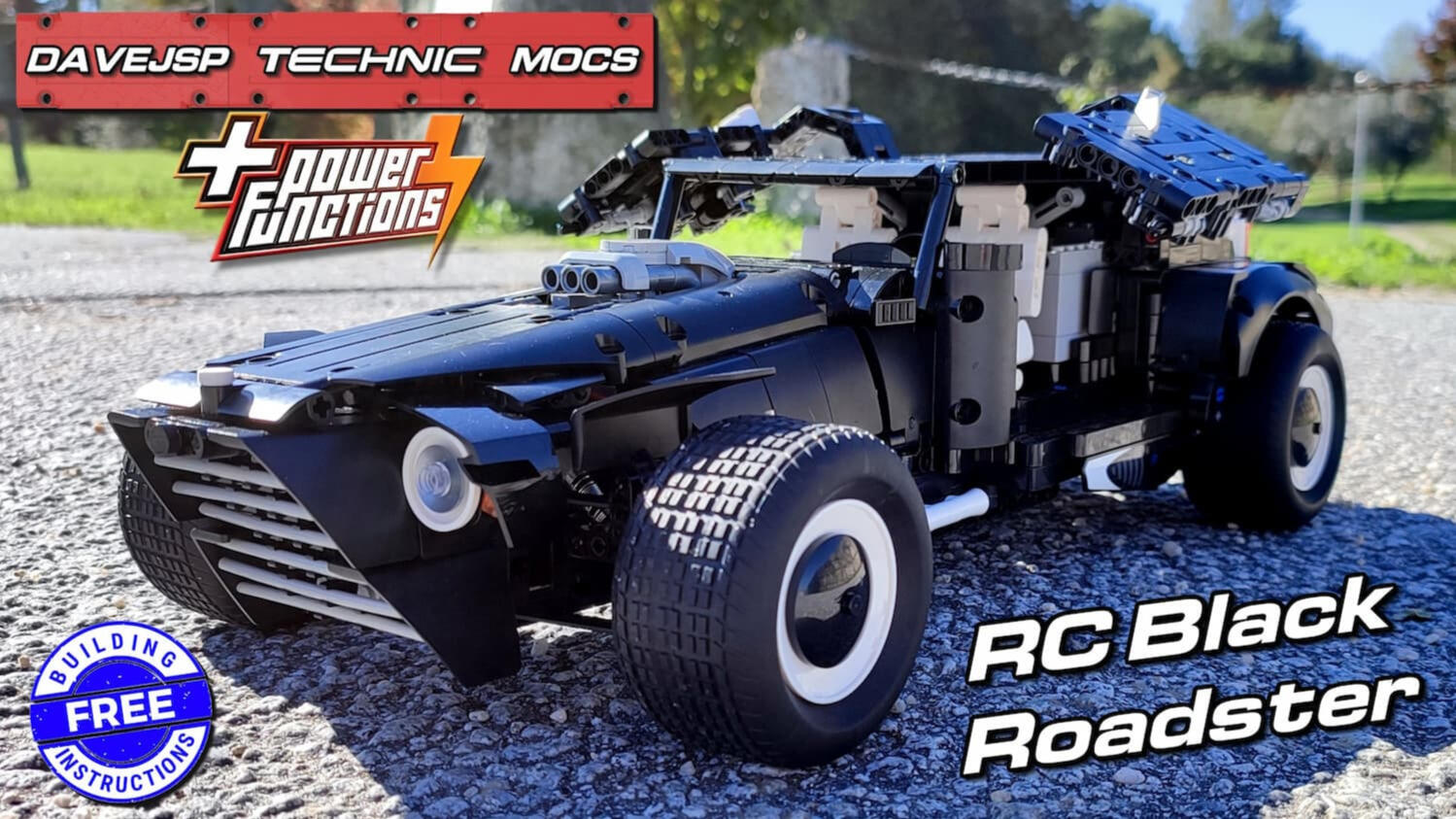 Lego Technic RC Black Roadster MOC - FREE Building Instructions