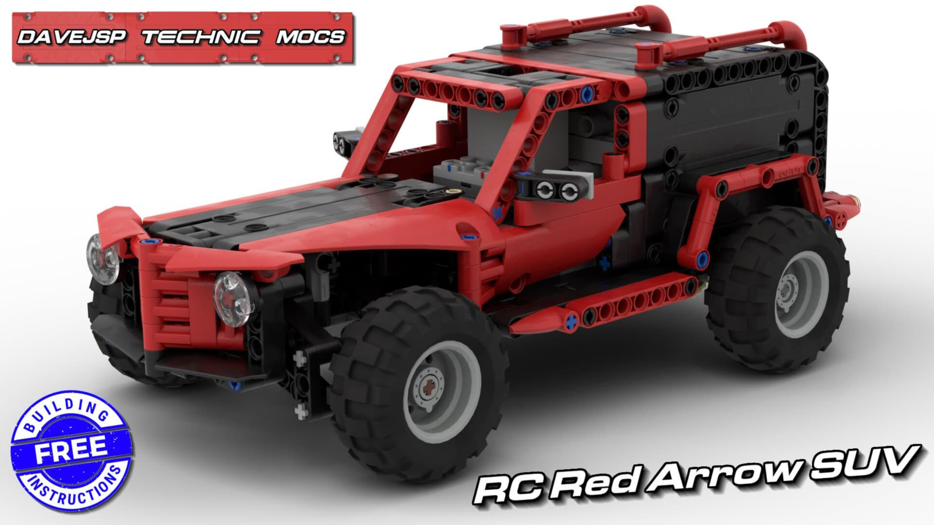 Lego Technic Red Arrow RC SUV MOC - FREE Building Instructions