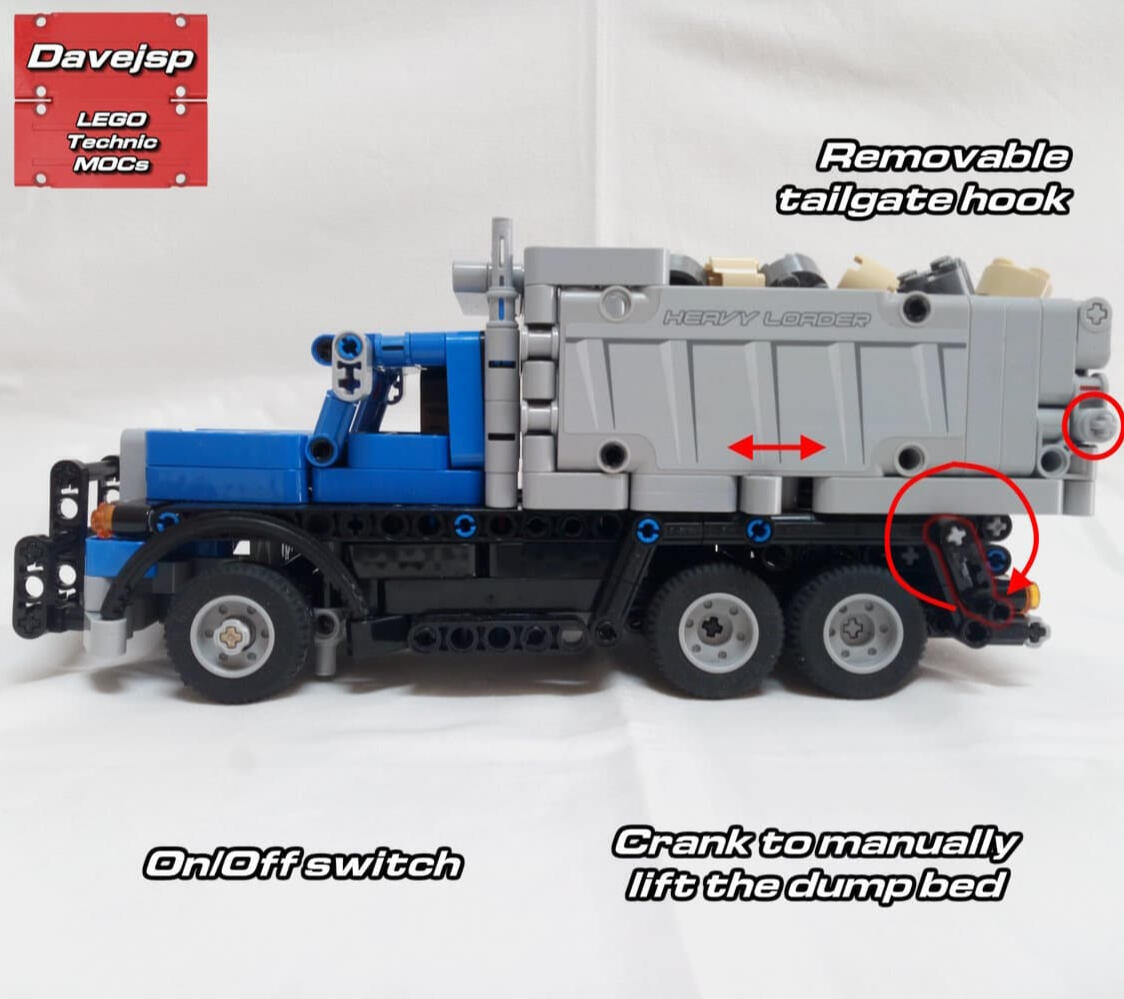 Lego Technic RC Small Dump Truck MOC - FREE Building Instructions
