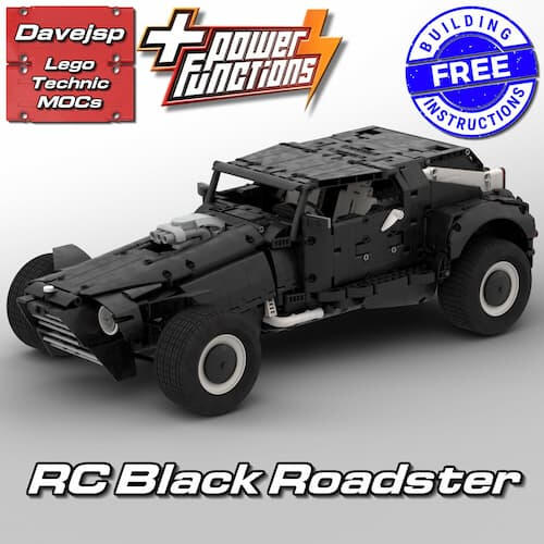 Lego Technic RC Black Roadster MOC - FREE Building Instructions
