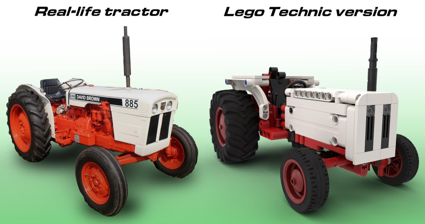 Lego Technic David Brown 885 Tractor MOC - Premium Building Instructions